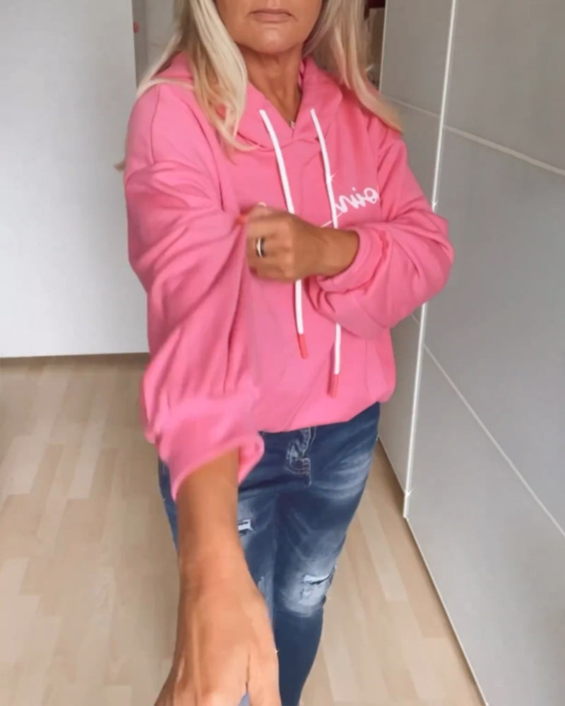 Laluna® | Losse hoodie met ankerprint