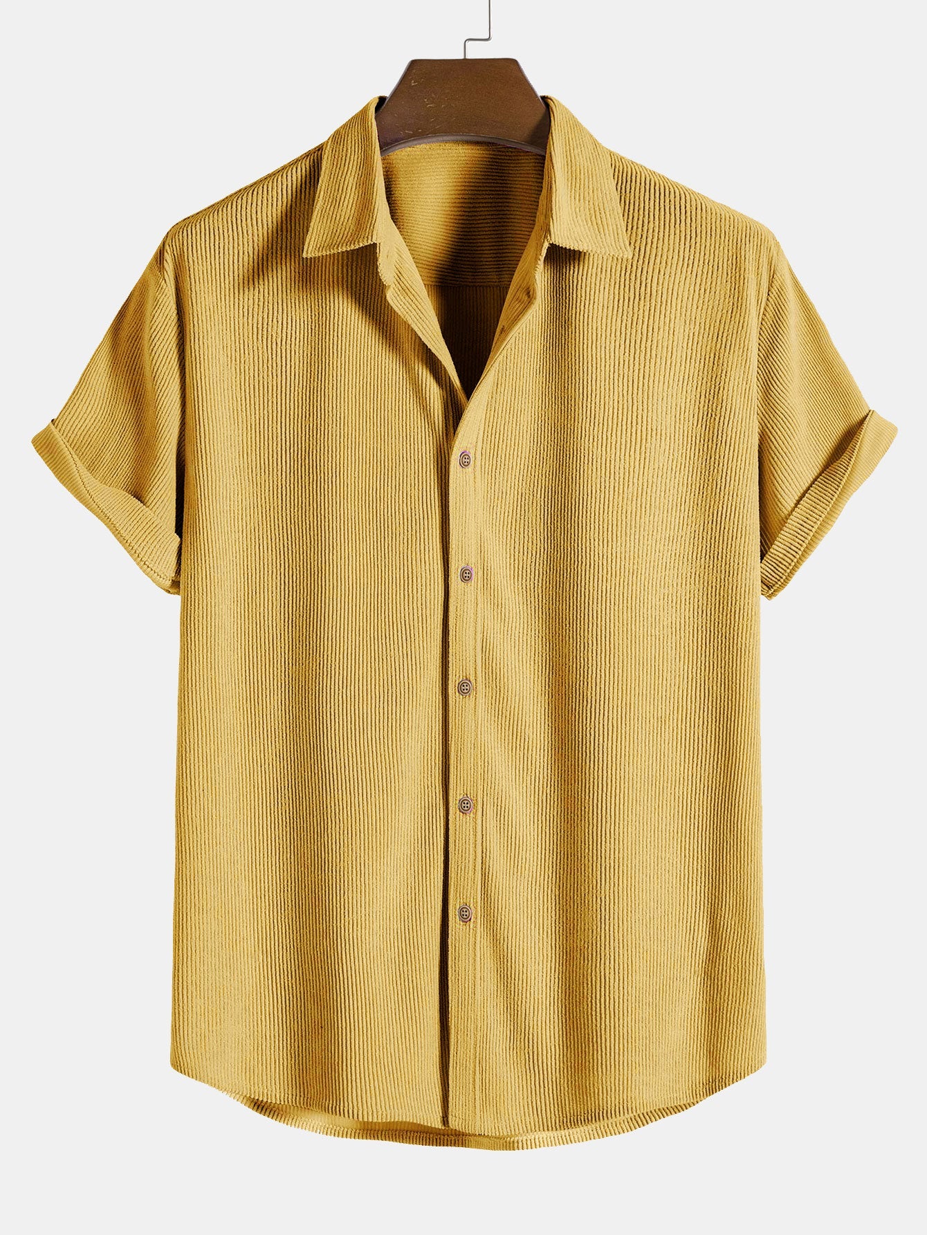 Korte Mouwen Corduroy Overhemd & Shorts