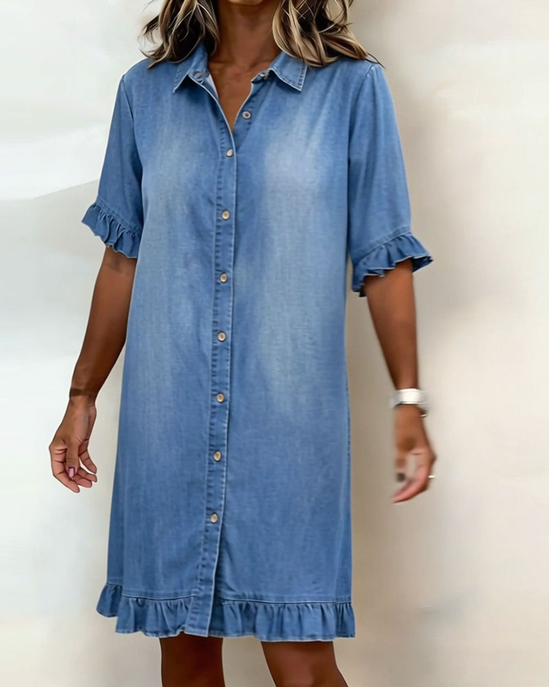 Laluna® | Comfortabele Denim Jurk
