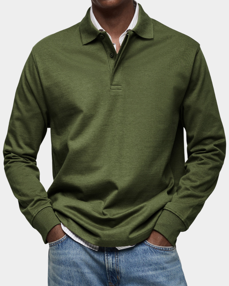 William | Klassiek Poloshirt met Lange Mouwen