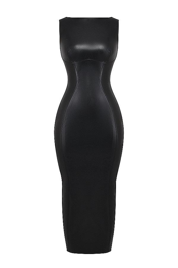 Laluna® | Luxe Leren Maxi Jurk