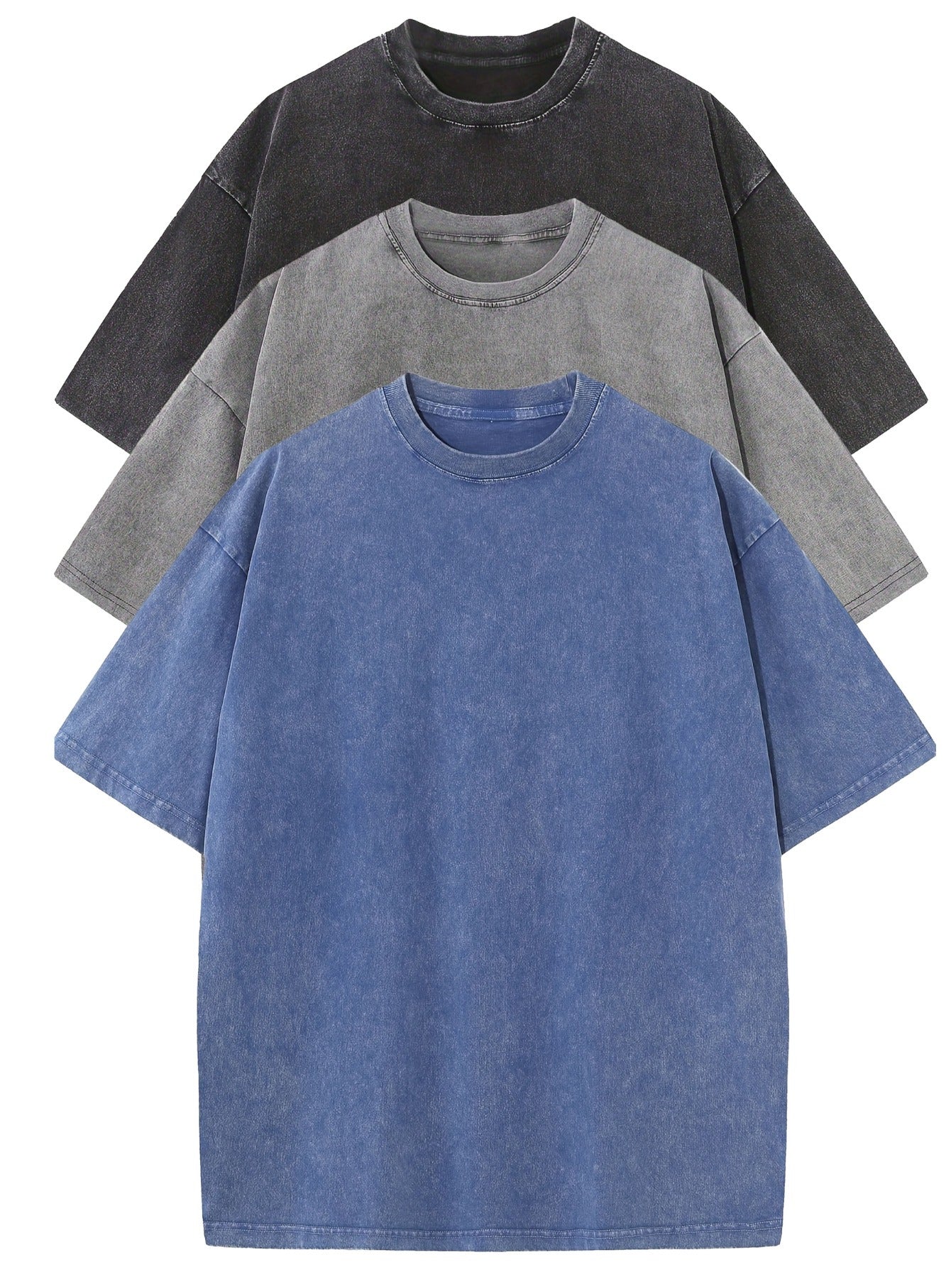 Laluna® | Essential Cotton Oversized Tee Set – 3-Pack