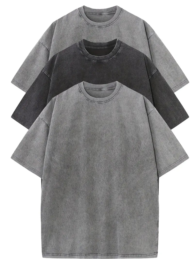 Laluna® | Essential Cotton Oversized Tee Set – 3-Pack