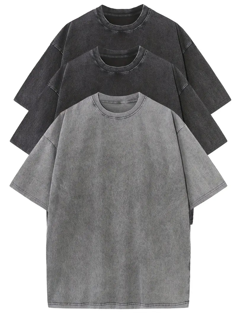 Laluna® | Essential Cotton Oversized Tee Set – 3-Pack