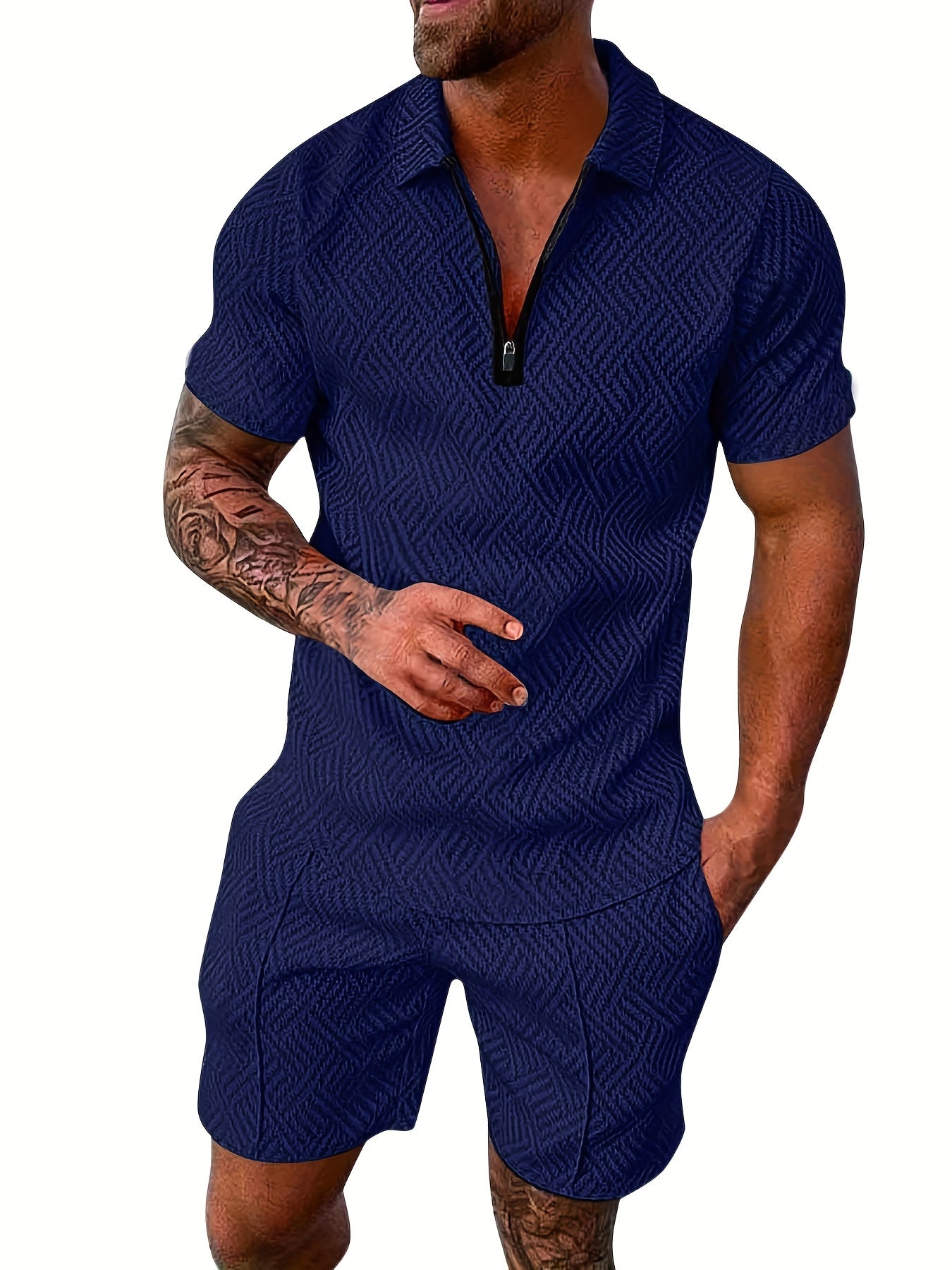 V-Hals Zip-Up Set