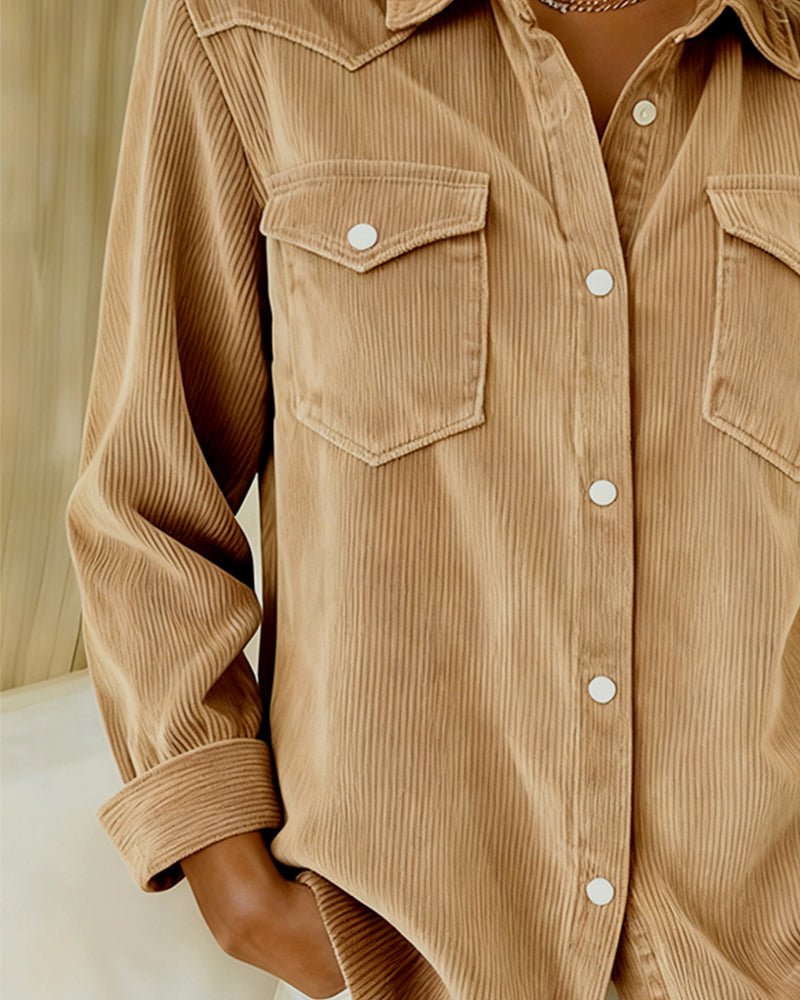 Laluna® | Modieuze Blouse met Revers en Knopen