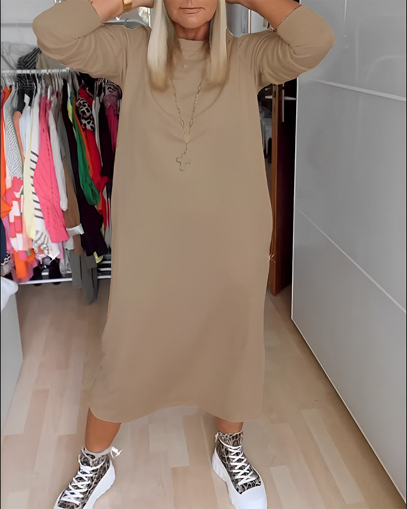 Laluna® | Casual Jurk met Ronde Hals