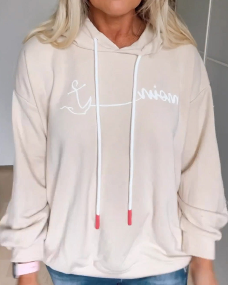 Laluna® | Losse hoodie met ankerprint