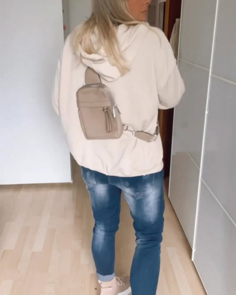 Laluna® | Losse hoodie met ankerprint