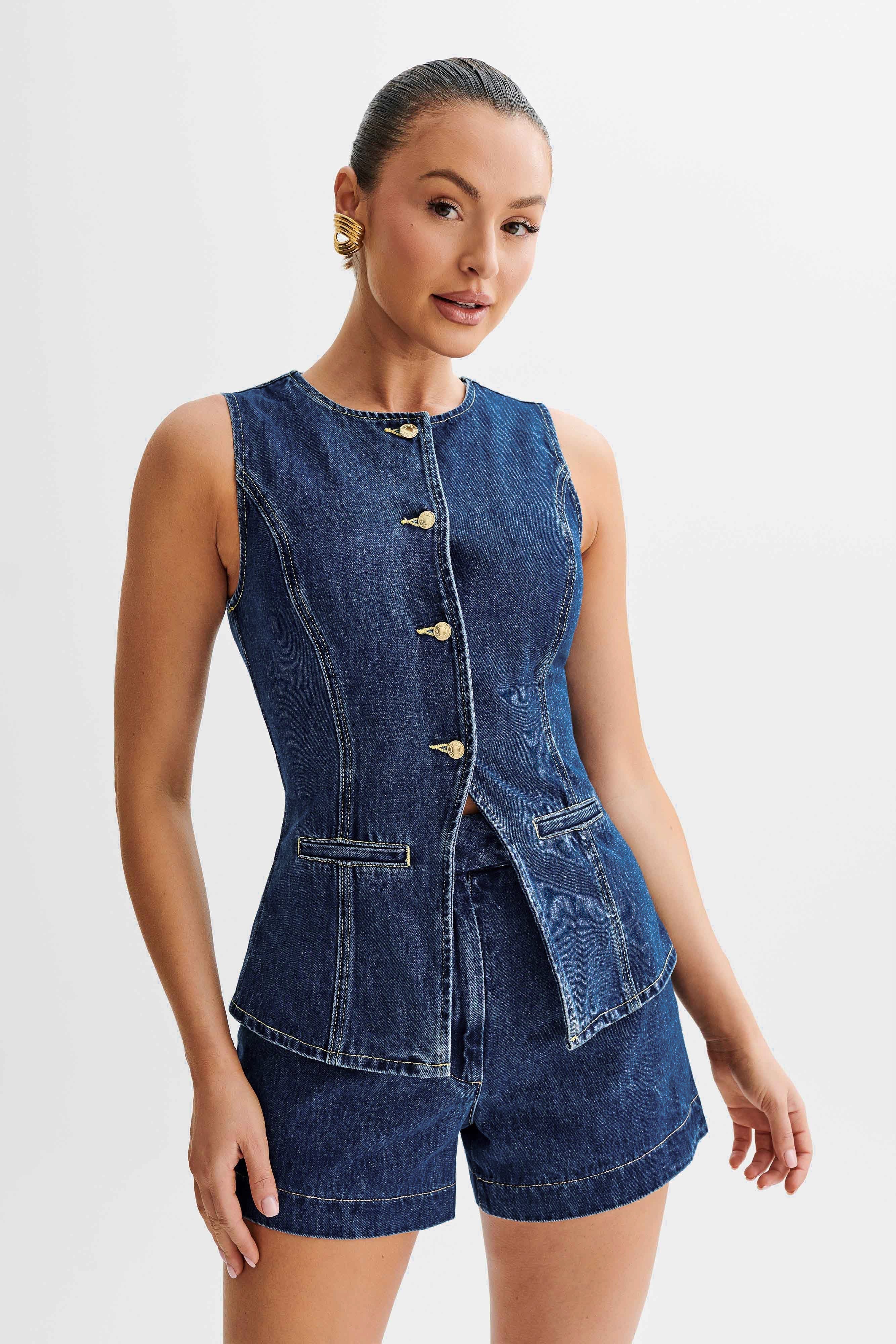 LALUNA® | DENIM BUTTON UP SET