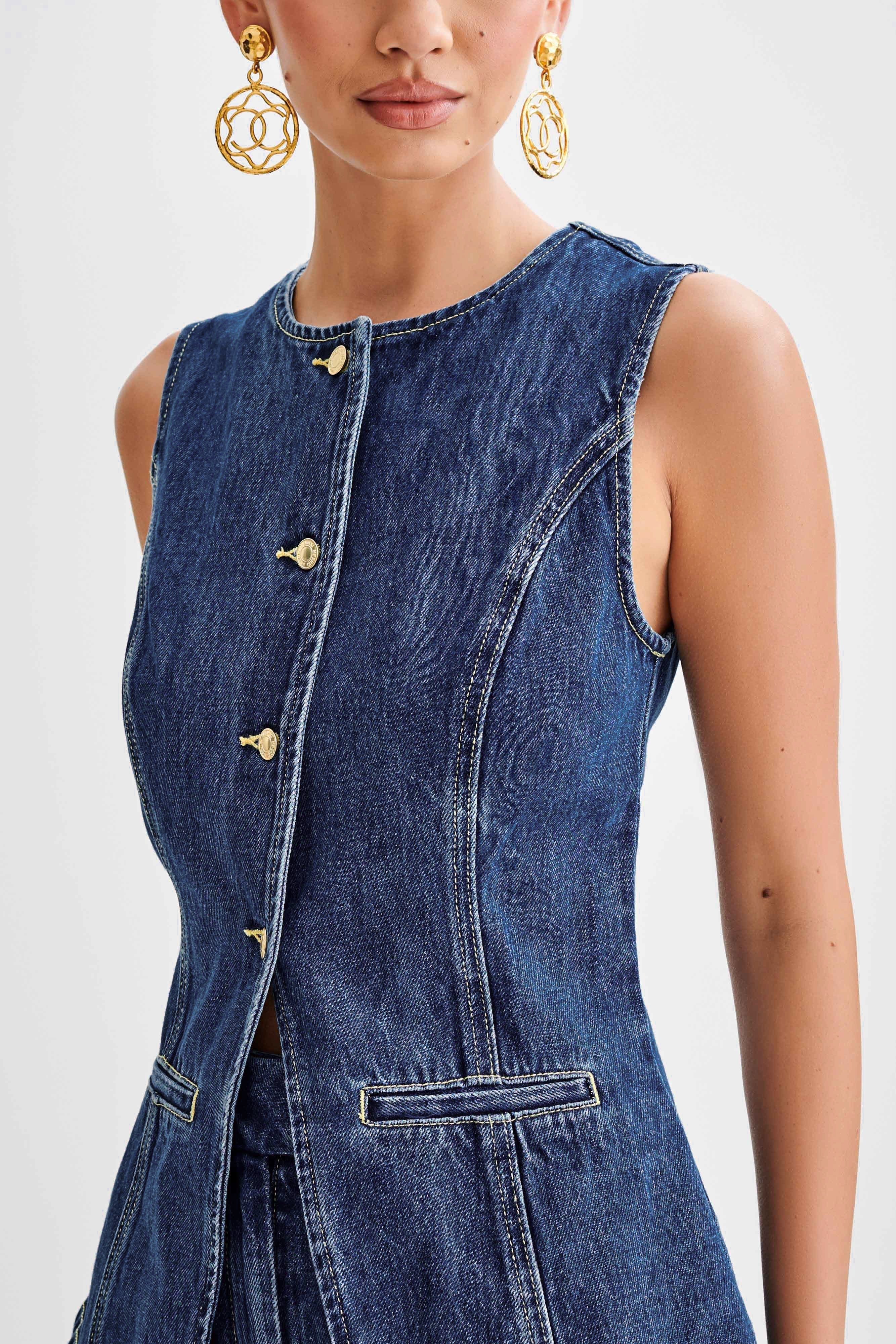 LALUNA® | DENIM BUTTON UP SET