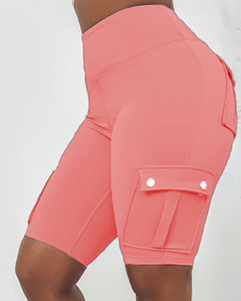 Laluna® | High-waisted shorts met zakken 2+1 Gratis