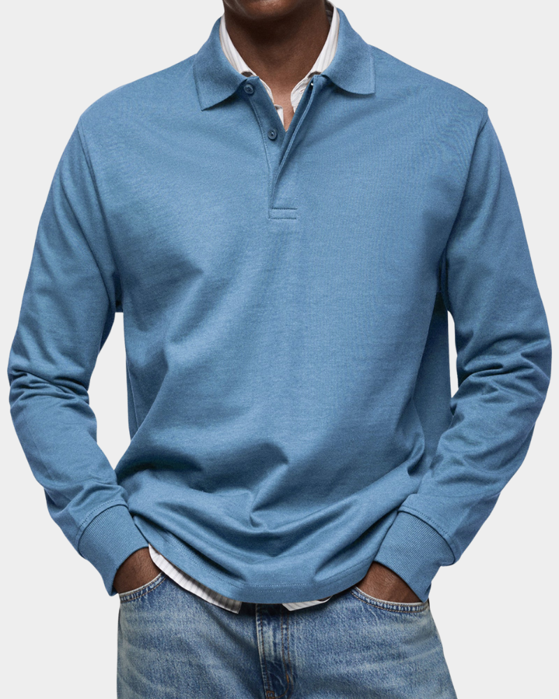 William | Klassiek Poloshirt met Lange Mouwen