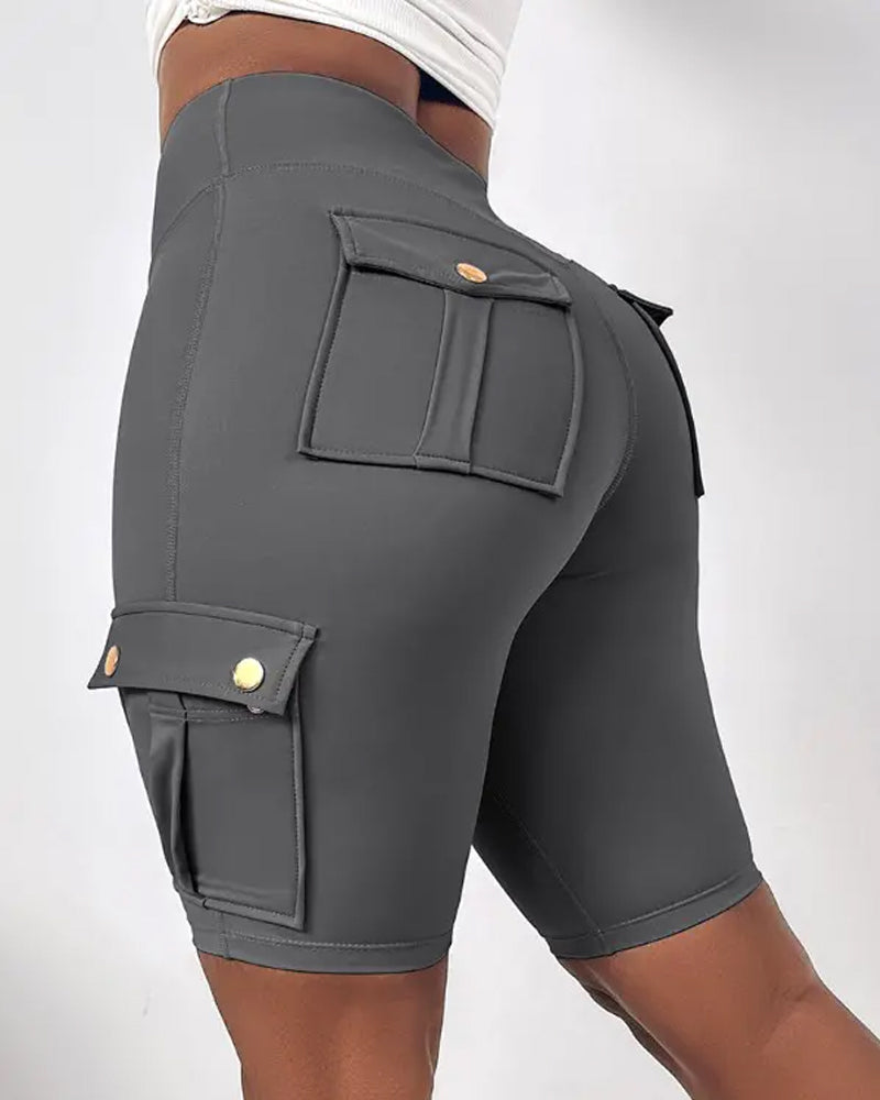Laluna® | High-waisted shorts met zakken 2+1 Gratis