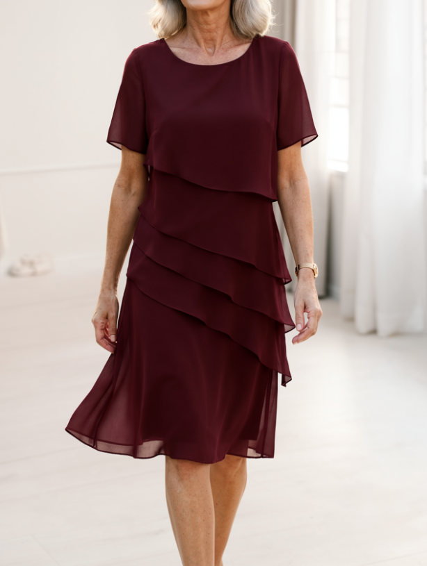 Juliette – Elegante, vloeiende jurk met ruffles