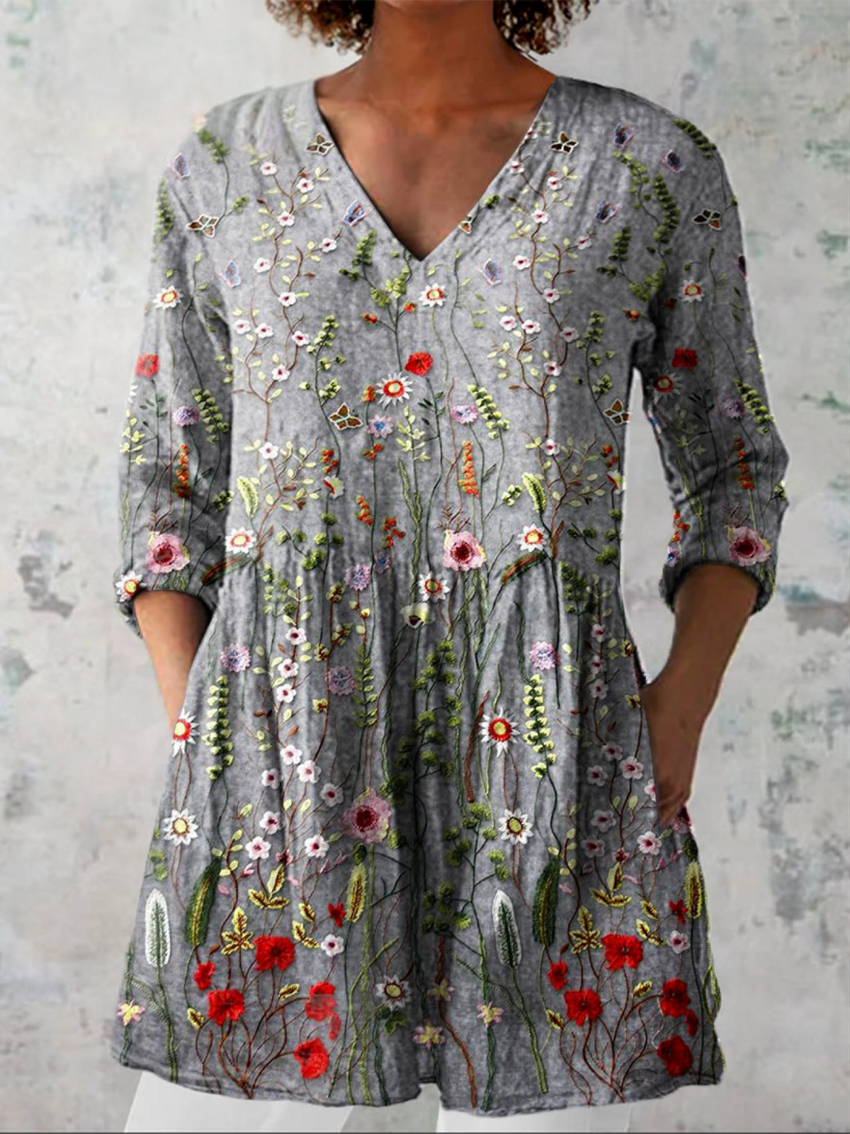 Sloane | Lange Blouse met een opvallend patroon