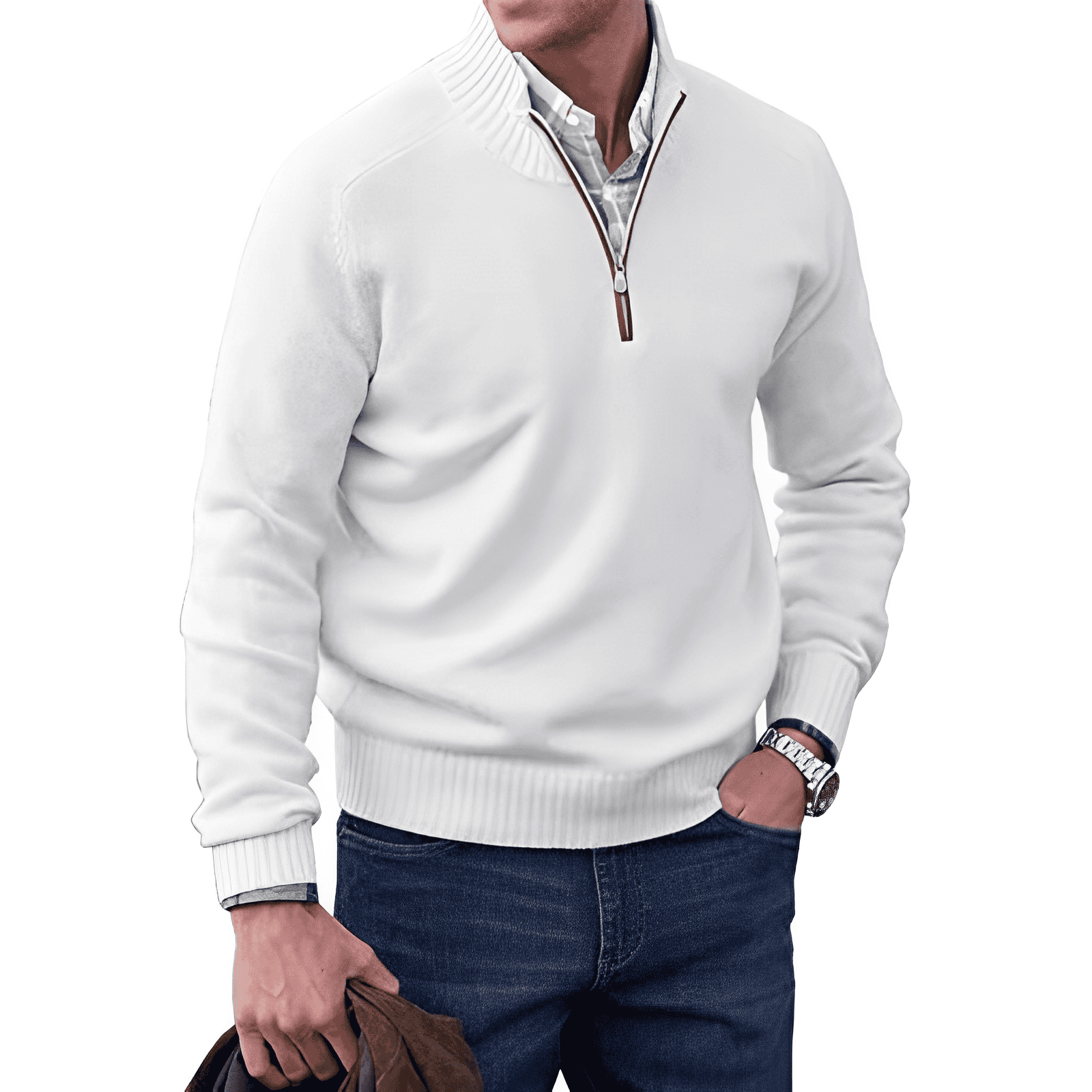 Laluna® | Elegante Kasjmier Zip Sweater