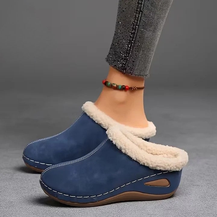 Laluna® | Bontgevoerde Slip-On Sandalen