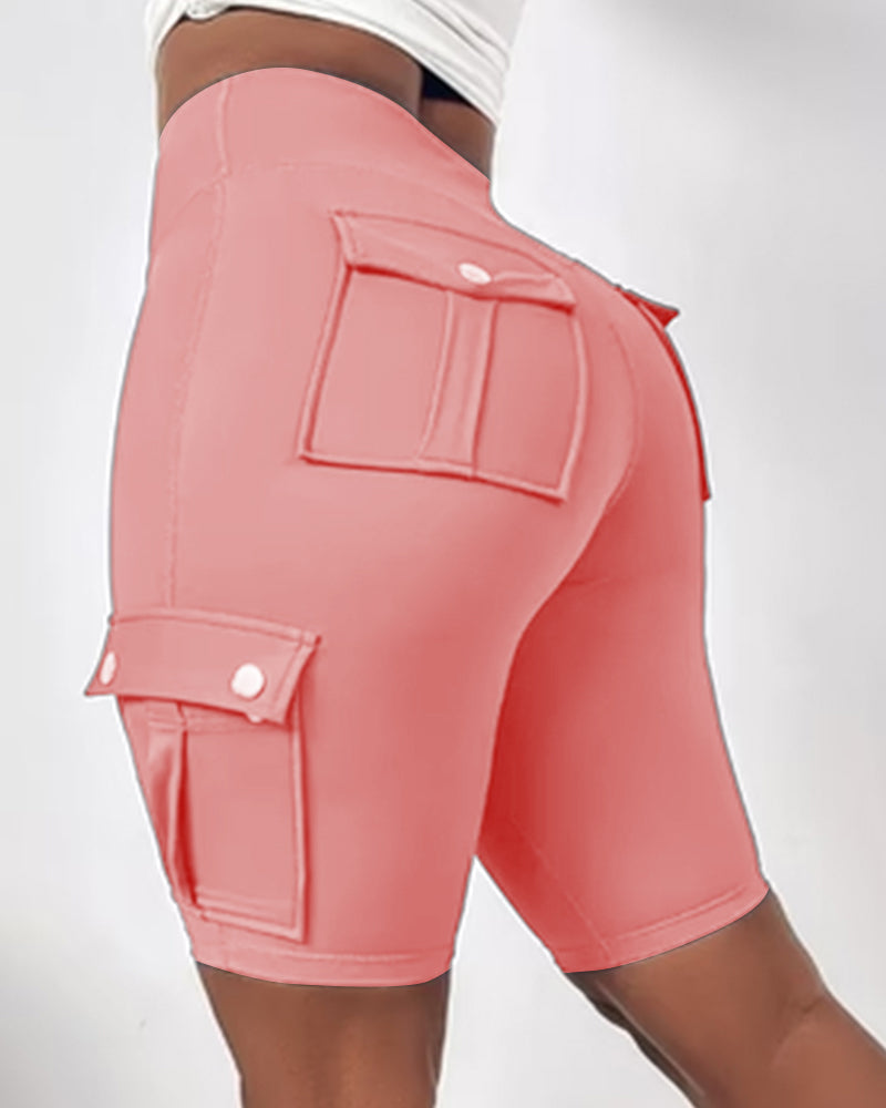 Laluna® | High-waisted shorts met zakken 2+1 Gratis