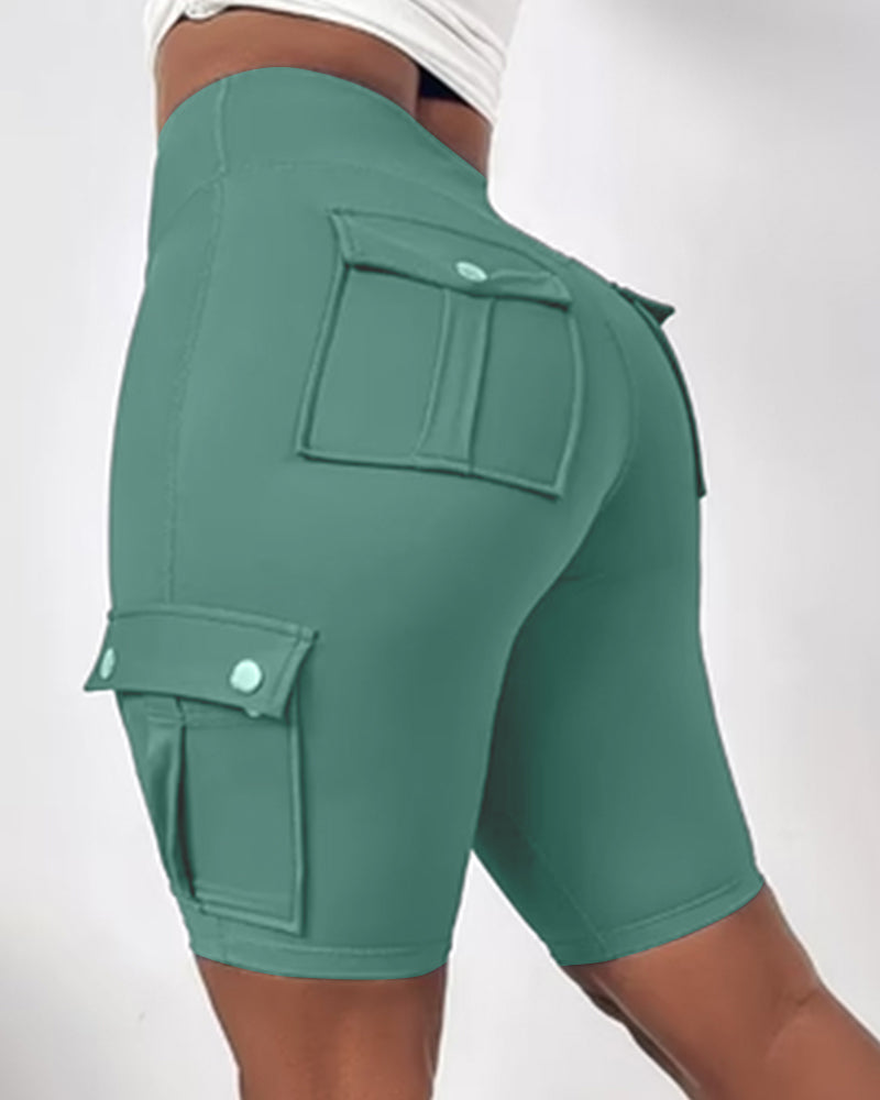 Laluna® | High-waisted shorts met zakken 2+1 Gratis
