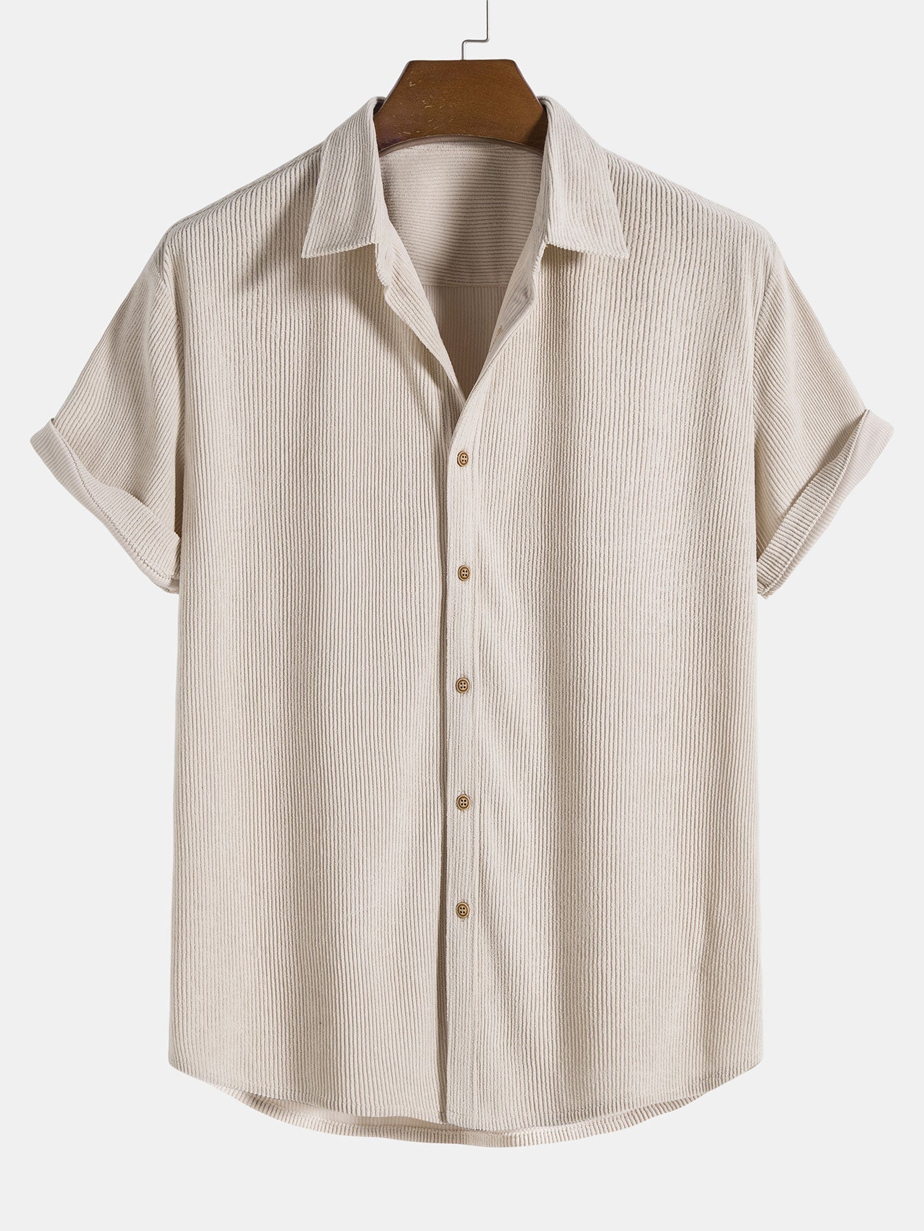 Korte Mouwen Corduroy Overhemd & Shorts