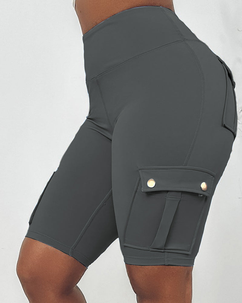 Laluna® | High-waisted shorts met zakken 2+1 Gratis