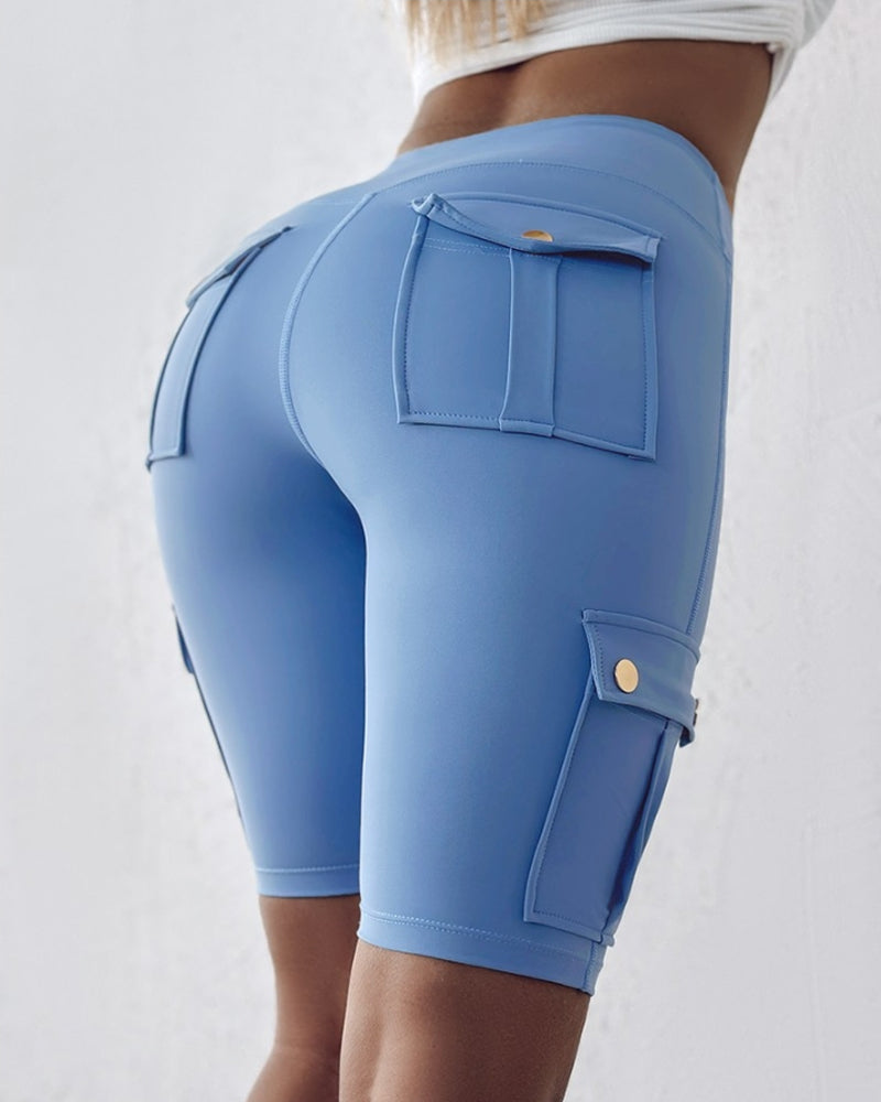 Laluna® | High-waisted shorts met zakken 2+1 Gratis