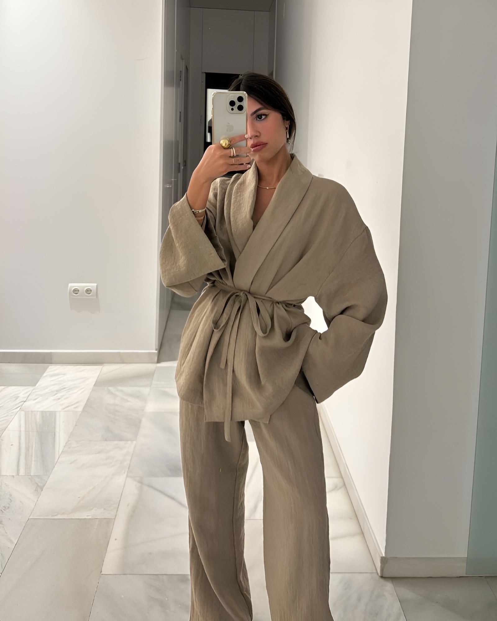 LALUNA® | TWEEDELIGE LINNEN SET