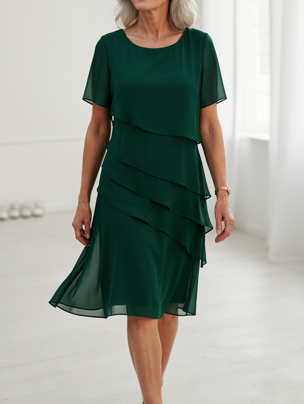 Juliette – Elegante, vloeiende jurk met ruffles