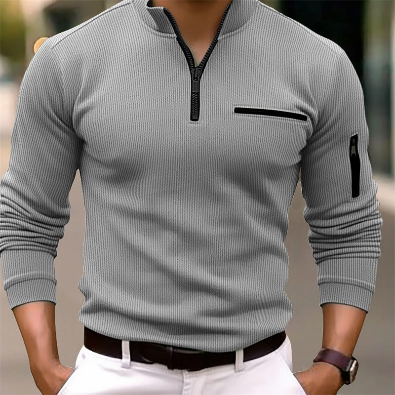 Laluna® | Shirt met lange mouwen en ritssluiting