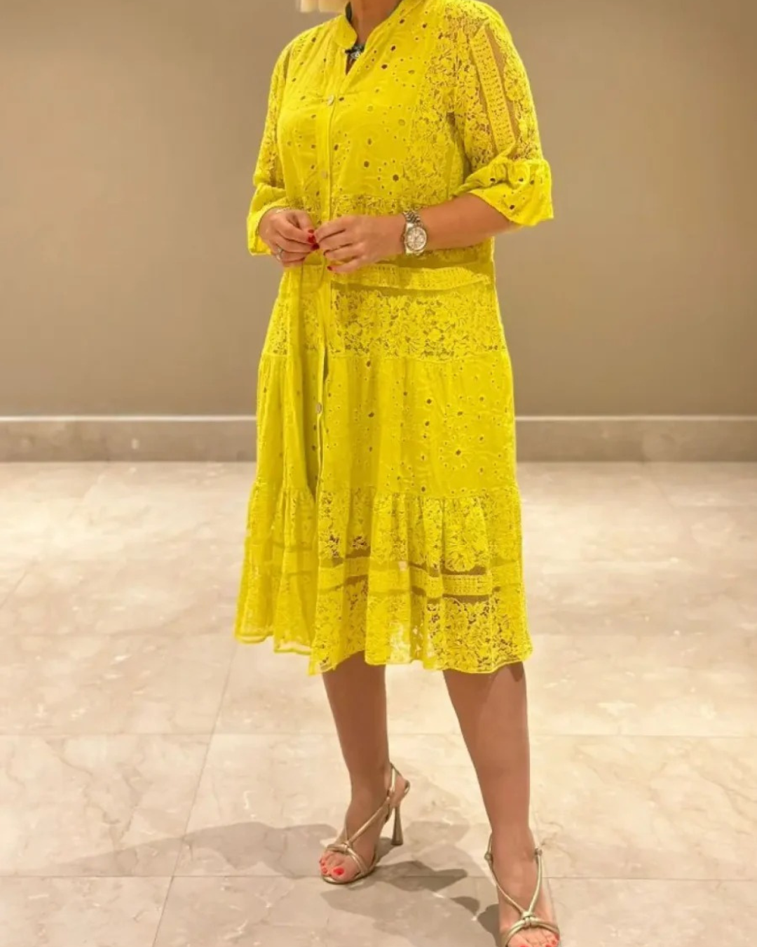 Laluna® | Comfortabele Kanten jurk