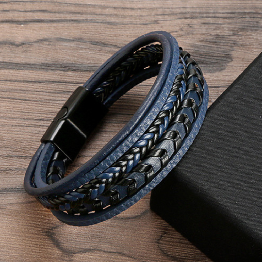 Ragnar Band - Leren Gevlochten Viking Armband (1+1 Gratis)