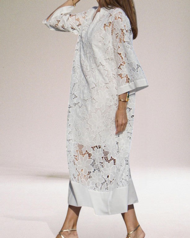 Silvana | Luxe lange jurk van kant