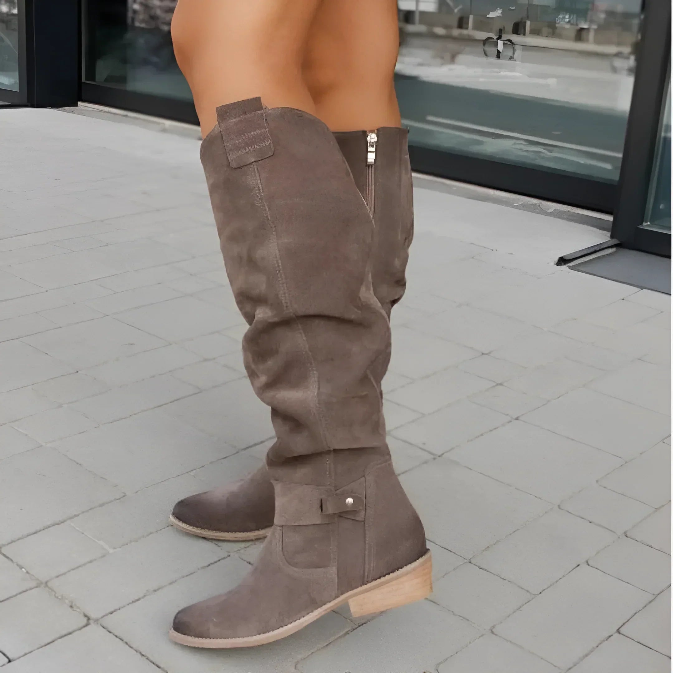 Laluna® | Stijlvolle Suède Knieboots