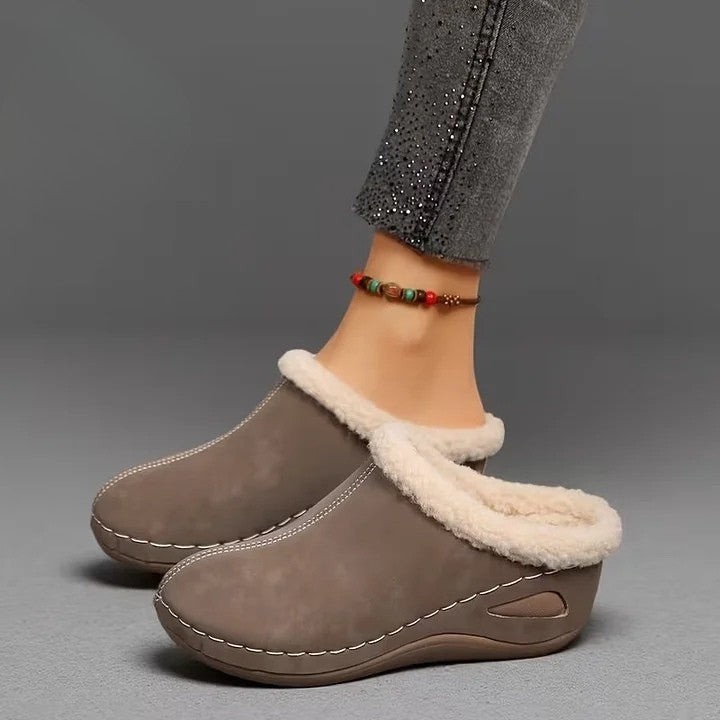 Laluna® | Bontgevoerde Slip-On Sandalen