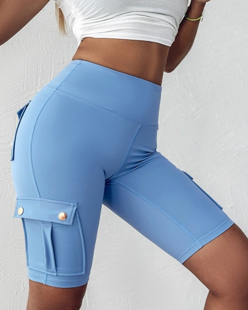 Laluna® | High-waisted shorts met zakken 2+1 Gratis