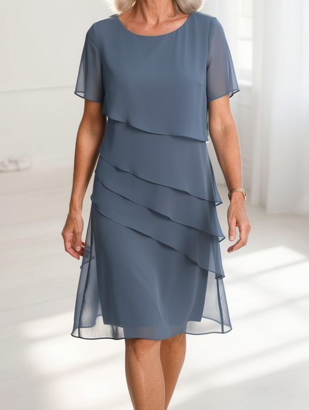 Juliette – Elegante, vloeiende jurk met ruffles