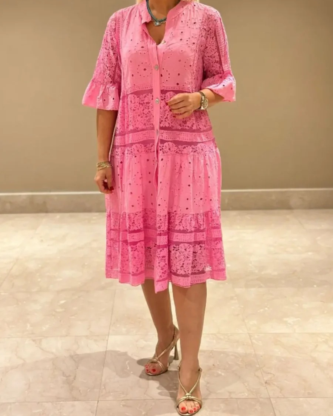 Laluna® | Comfortabele Kanten jurk