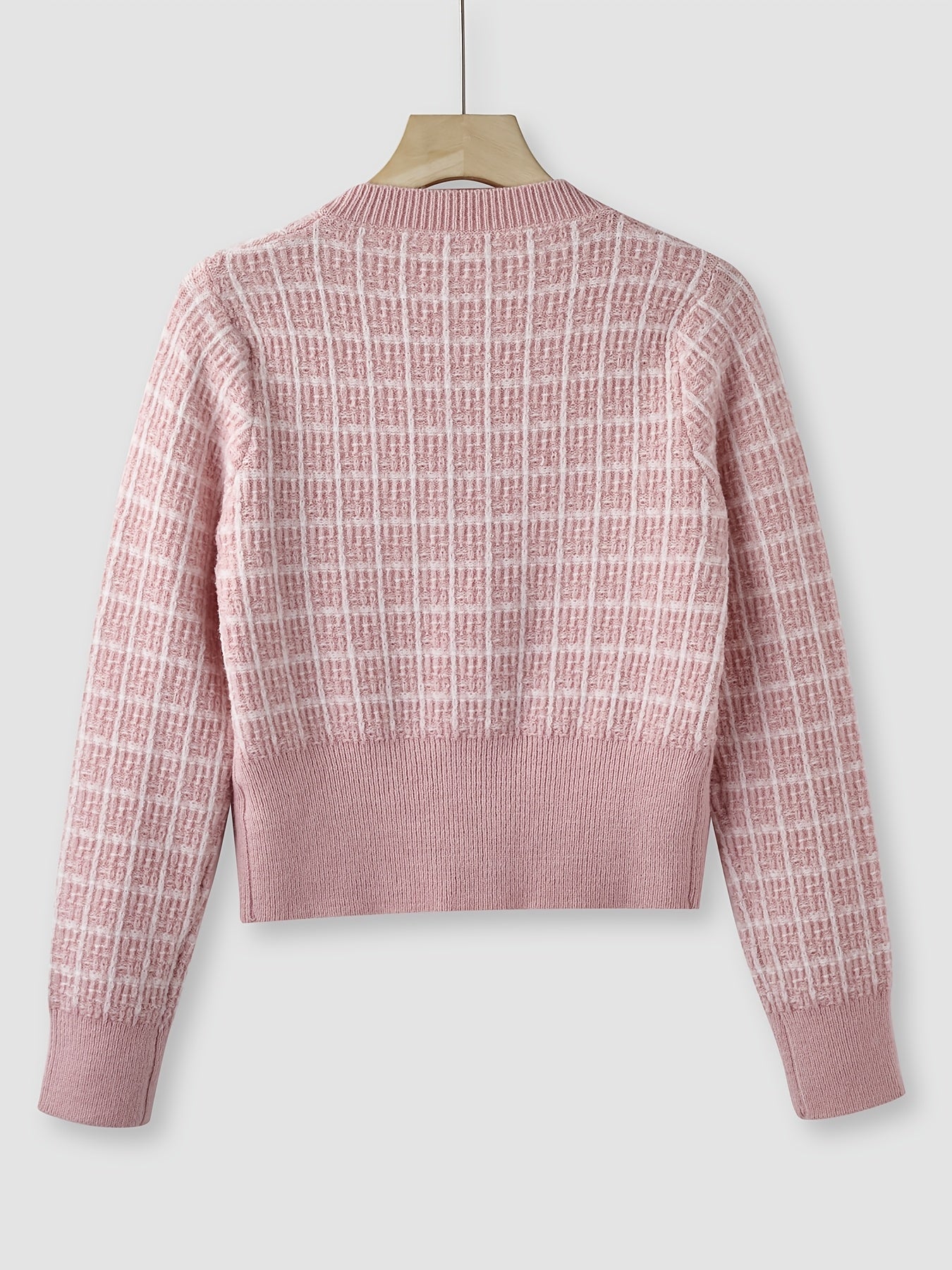 Laluna® | Geruite Cardigan Met Knoopsluiting