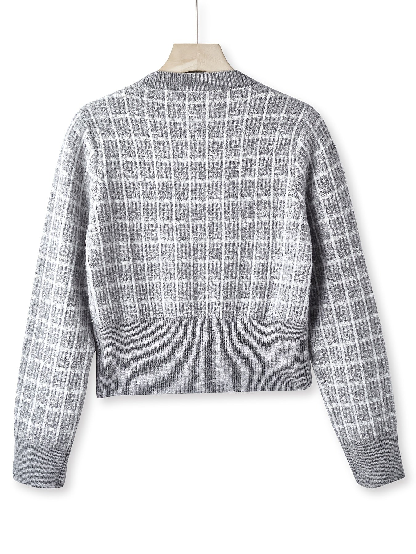 Laluna® | Geruite Cardigan Met Knoopsluiting