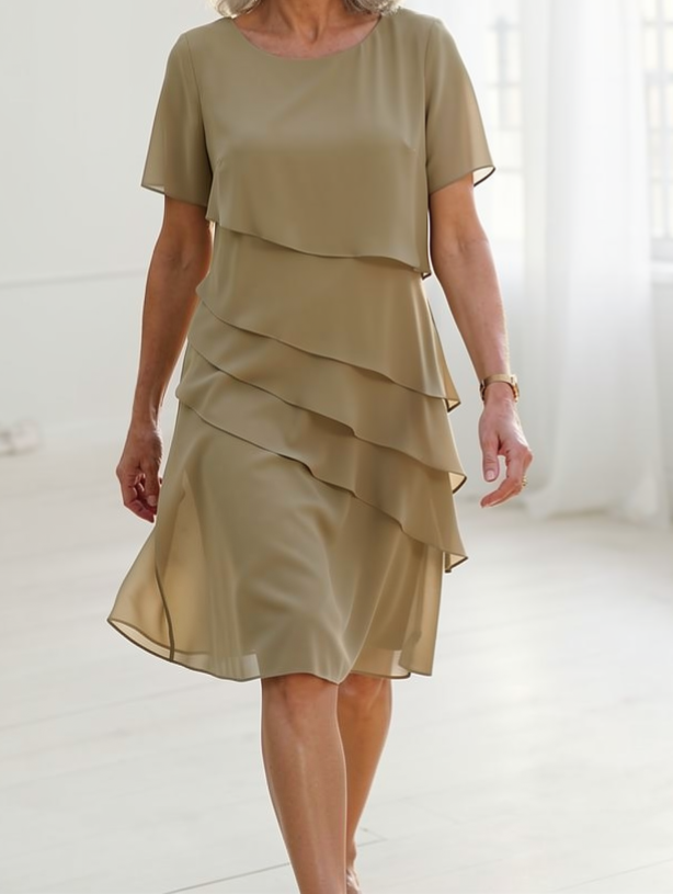 Juliette – Elegante, vloeiende jurk met ruffles
