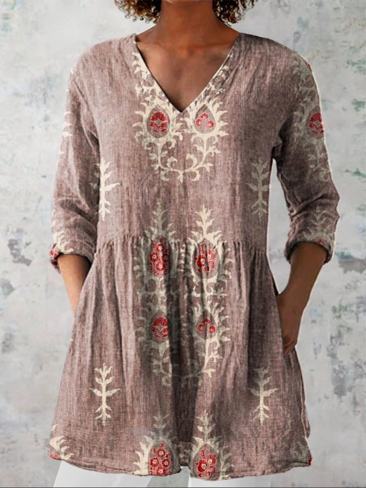 Blair | Lange Blouse met een opvallend patroon