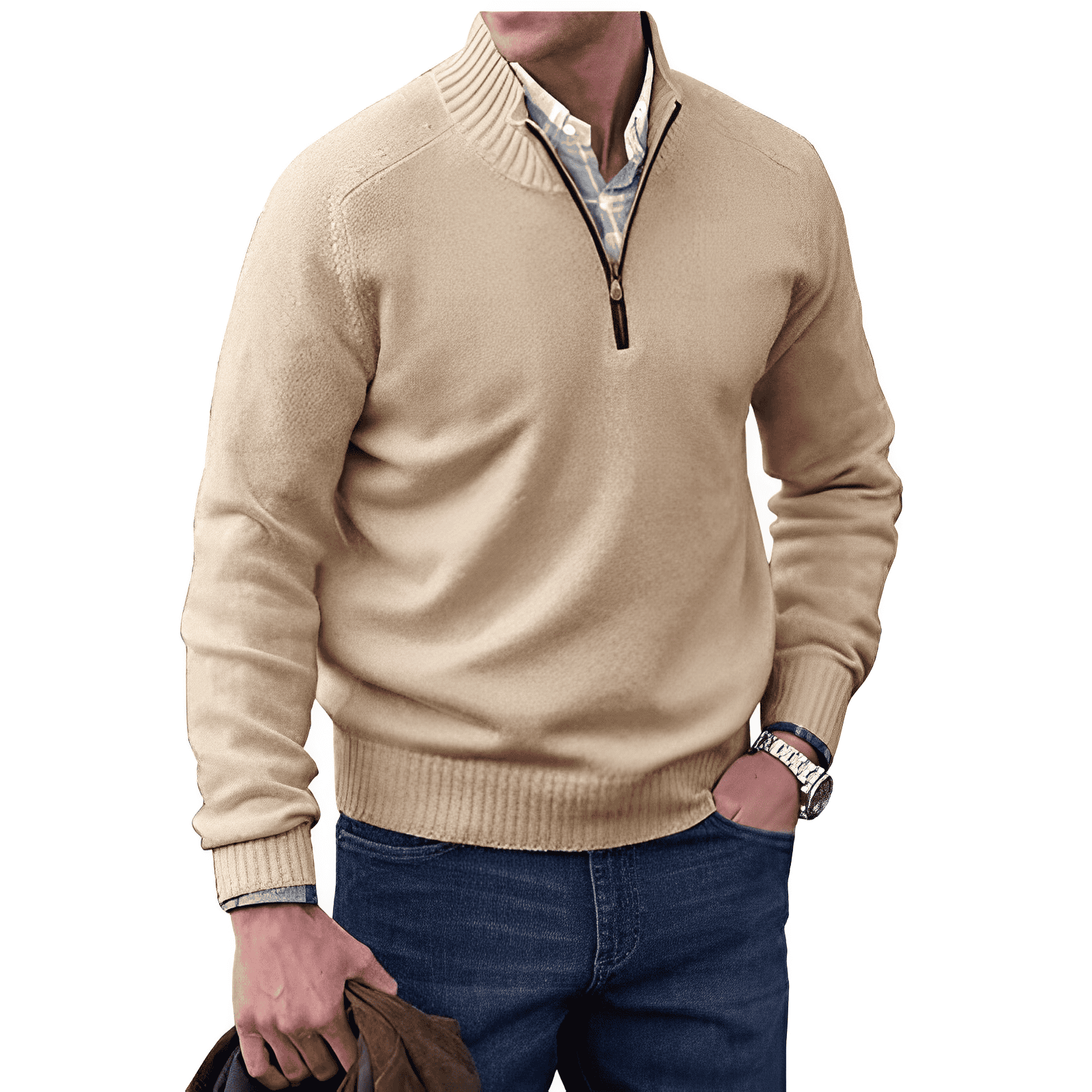 Laluna® | Elegante Kasjmier Zip Sweater