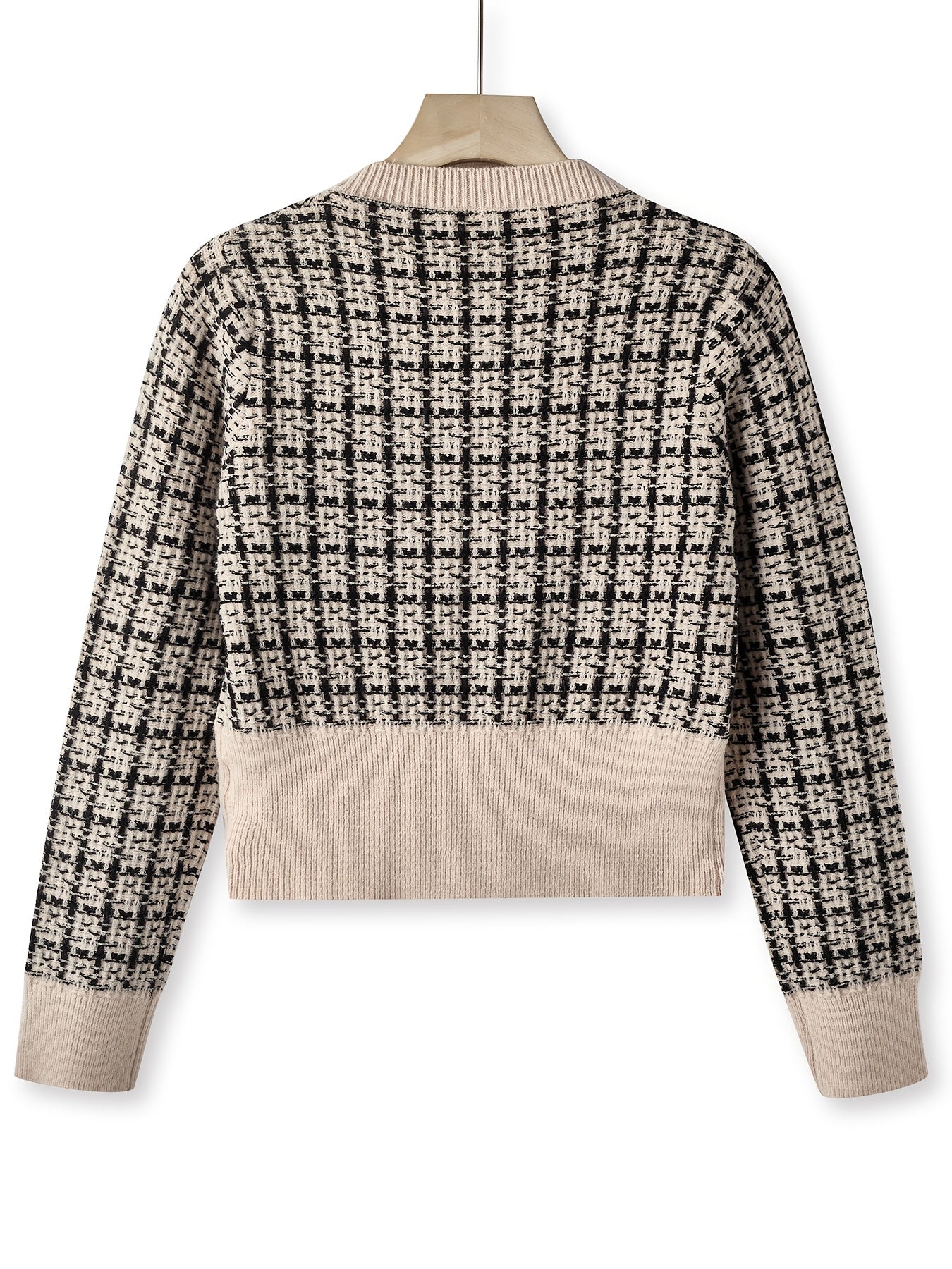 Laluna® | Geruite Cardigan Met Knoopsluiting