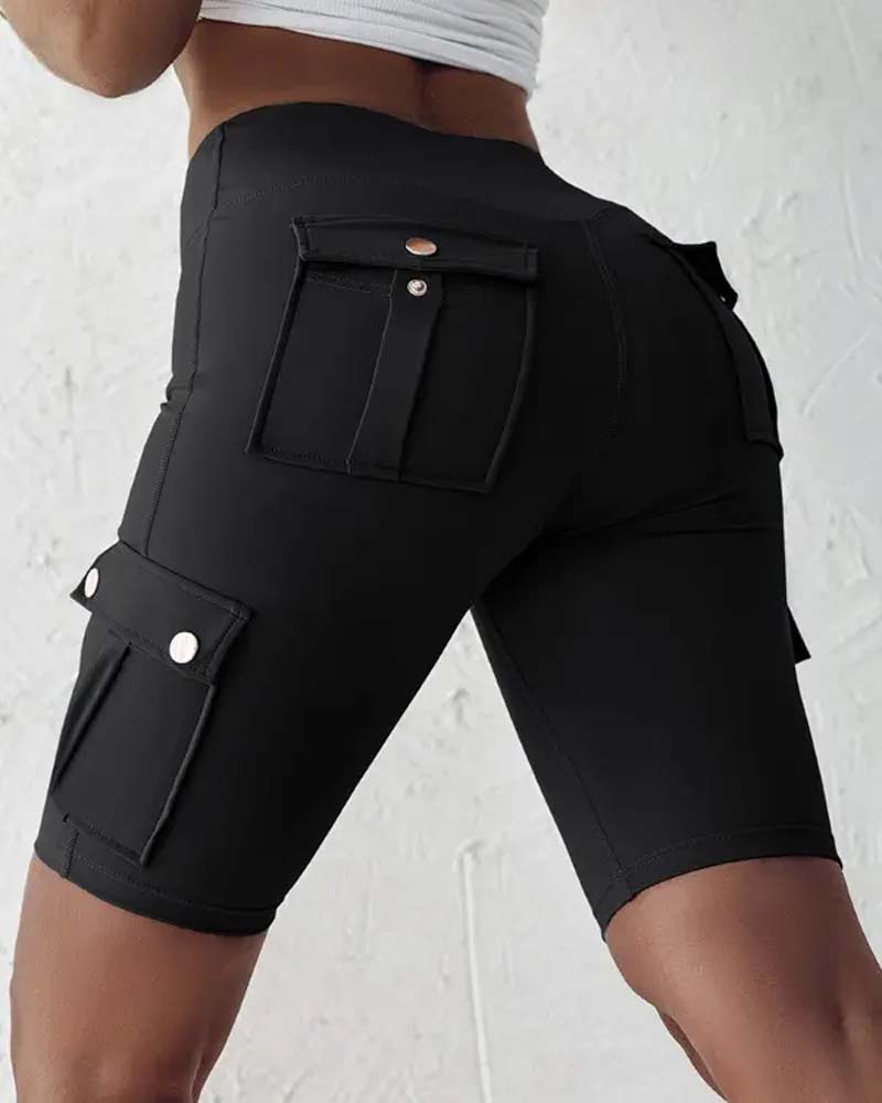 Laluna® | High-waisted shorts met zakken 2+1 Gratis