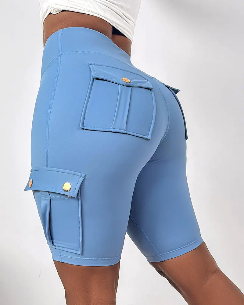 Laluna® | High-waisted shorts met zakken 2+1 Gratis