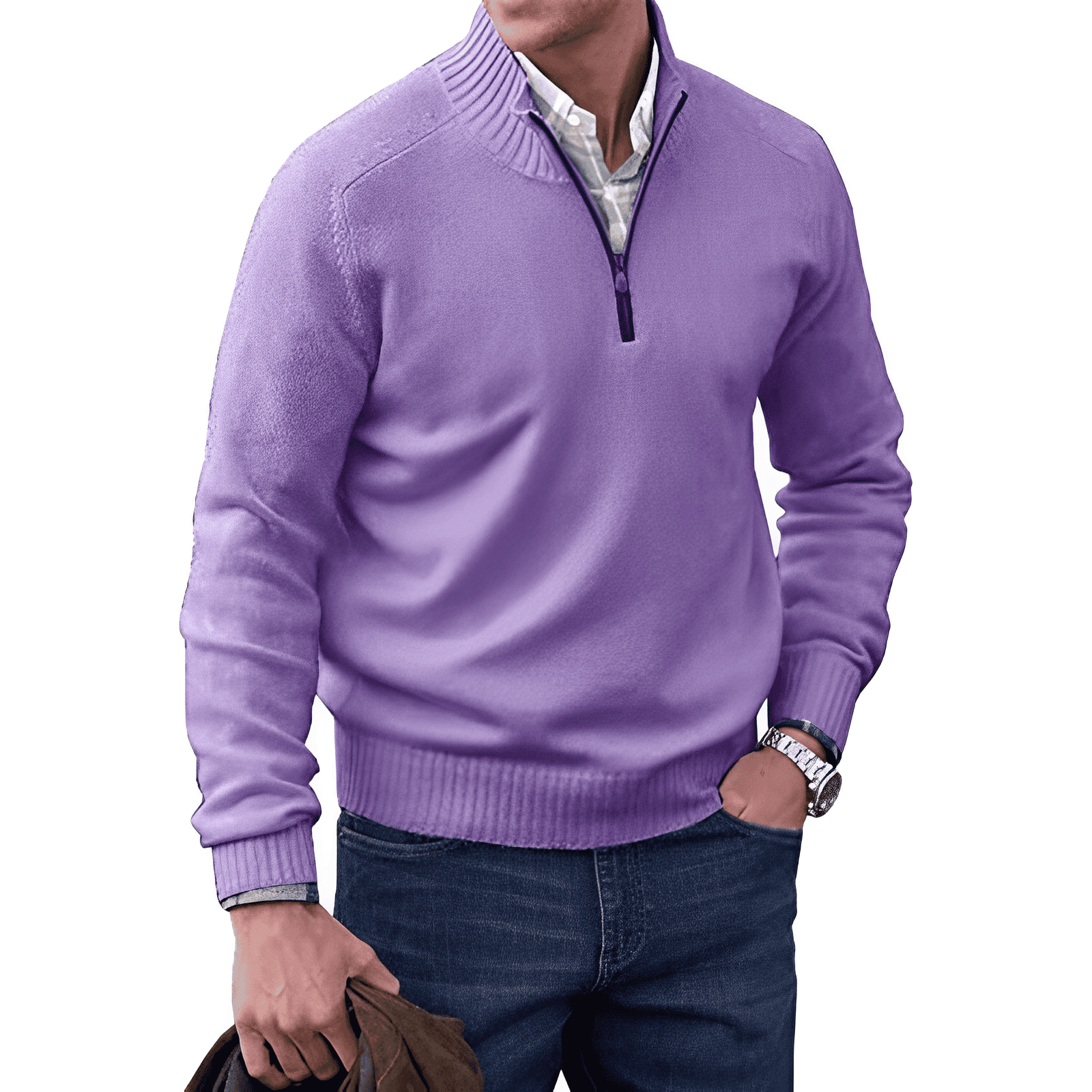 Laluna® | Elegante Kasjmier Zip Sweater