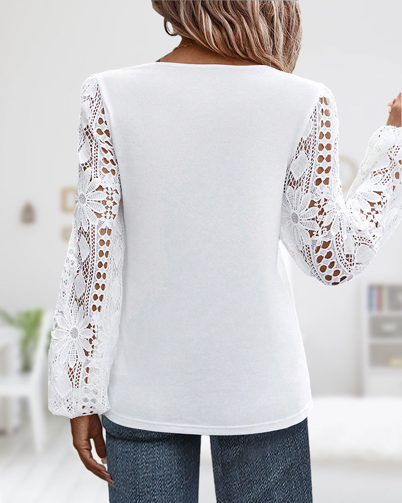 Laluna® | Casual Blouse met Kant