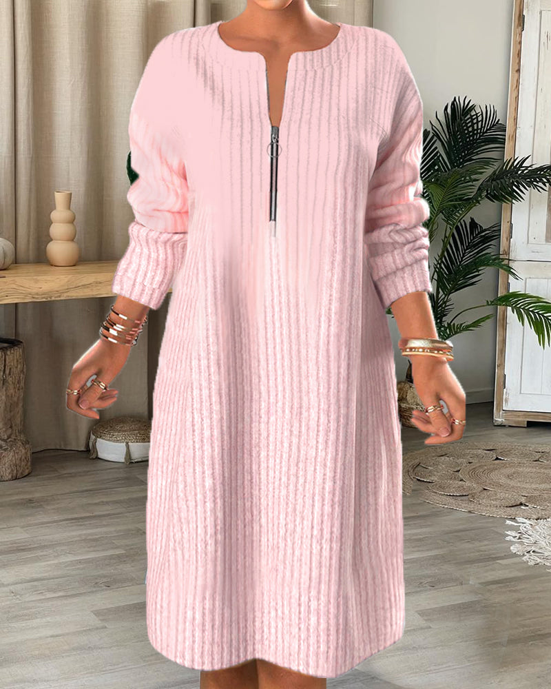 Laluna® | Casual Jurk met Ritssluiting