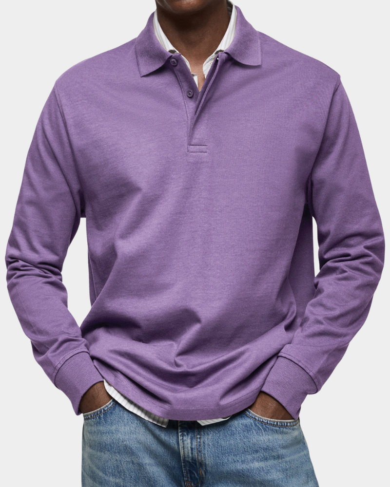 William | Klassiek Poloshirt met Lange Mouwen